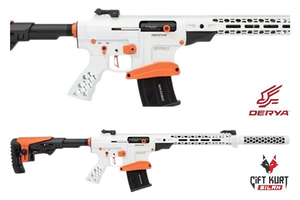 Derya MK-12 AS-109H Ultra Beyaz Turuncu Şarjörlü Yivsiz Av Tüfeği